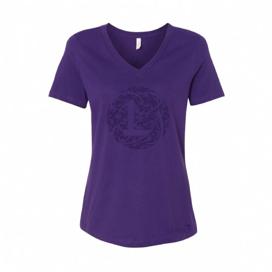 Bella + Canvas Ladies V Neck Sailfish Pattern Tee #7