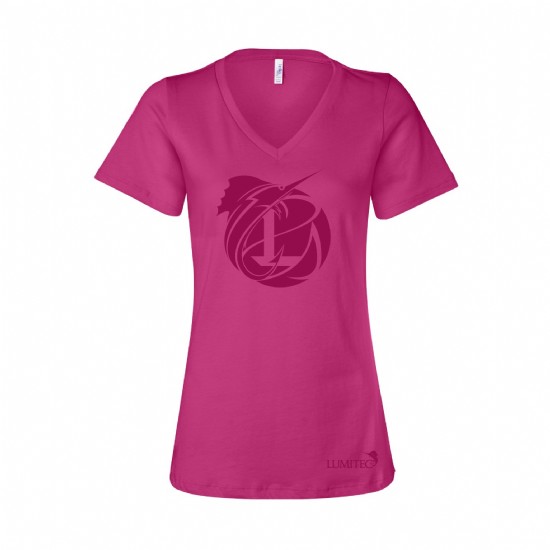 Bella + Canvas Ladies V Neck Logo Fish Tee #2