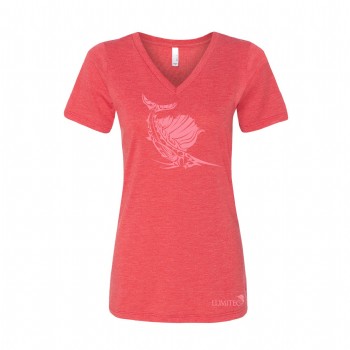 Bella + Canvas Ladies V Neck Tribal Sailfish Tee